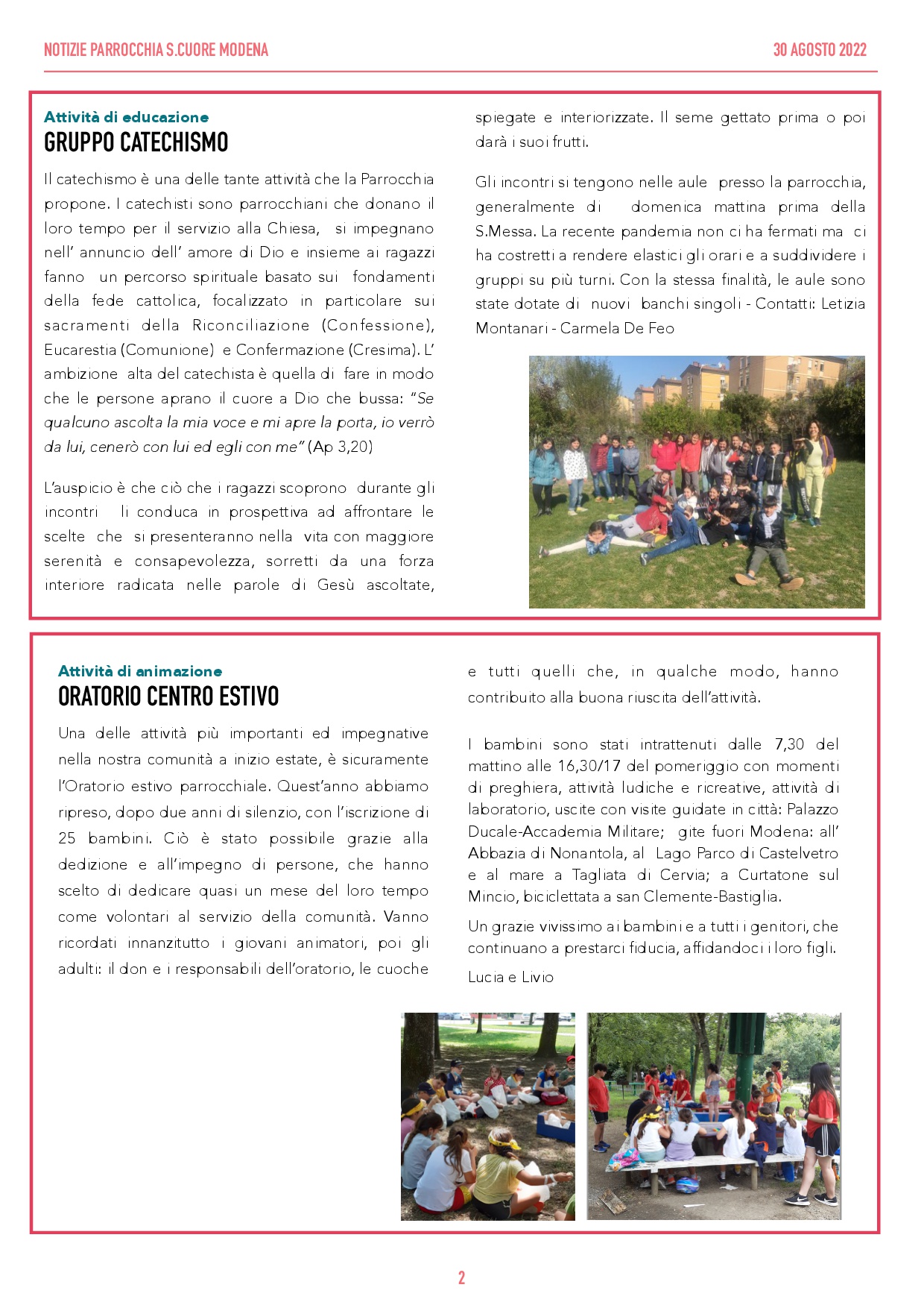 Newsletter Parrocchia S.Cuore 9 2022 002